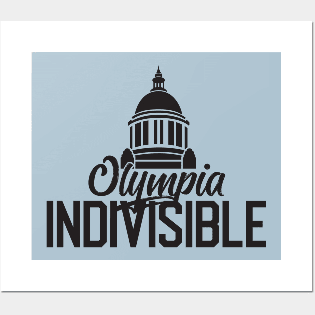 Olympia Indivisible Official Logo Wear - Black & White Wall Art by Olympia Indivisible